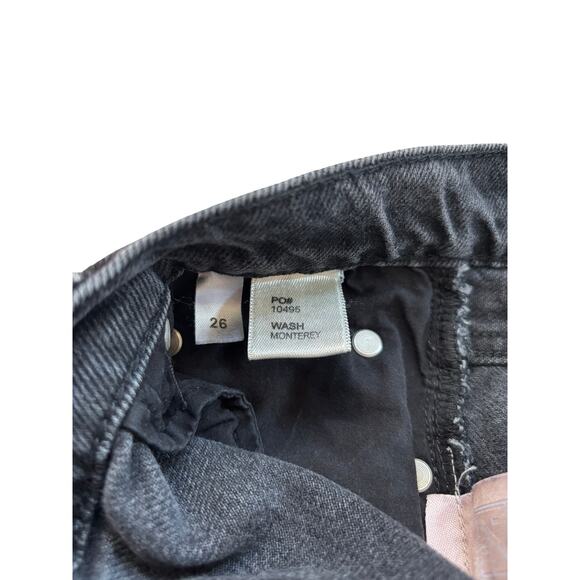 Reformation Monterey High Rise Straight Leg Black Denim Jeans Size 26 - Picture 3 of 5